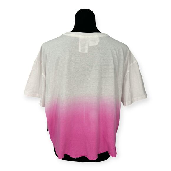 Barbie | NWT | XXL | Cropped Barbie Dream Summer Dip Dye Short Sleeve T-shirt - Picture 6 of 7